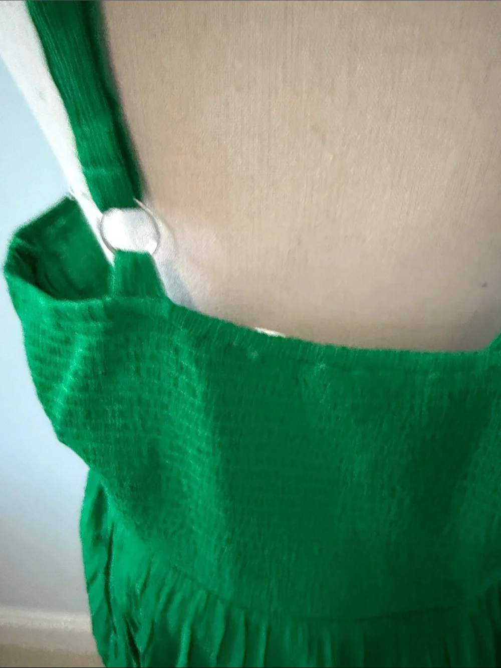 Green Crochet Bodice Sleeveless Midi Dress - Picture 7 of 7